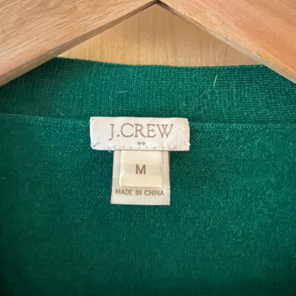 JCrew bright green merino wool cardigan - Picture 2 of 6